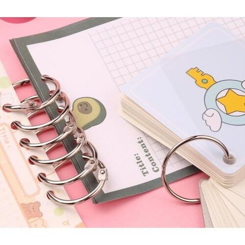 30pcs Metal Opening Ring Spring Gate Binding Knock Buckle Split Scrapbook Book Office Supplier Photo Album