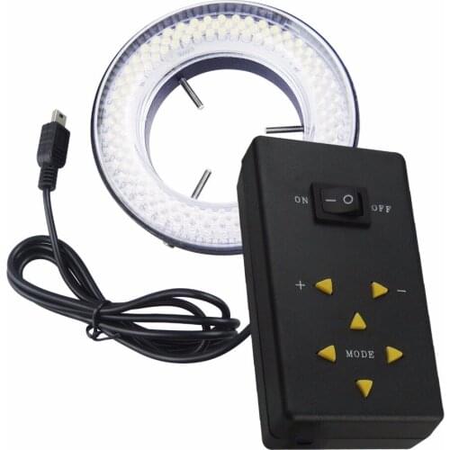 40-250mm Working Distance 144 LED Microscope Camera Fluorescent Ring Light