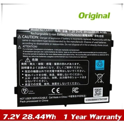 7XINbox 7.2V 28.44Wh 3950mAh Original CAX00 Laptop Battery For Getac CAXOO 2ICP6/60/80 Series Tablet