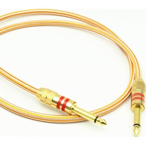 6.5 Jack Audio Cable 6.3 Aux Cable Braided 6.35 Jack Male to Male cord mono guitar Cable