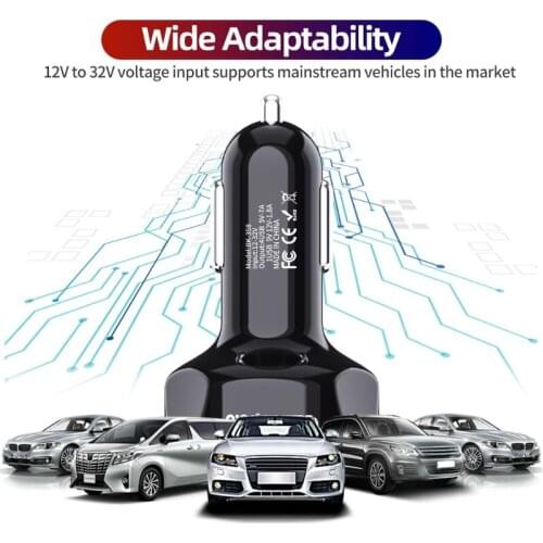 4 Ports 3 USB Car Charger Quick Charge 3.0 Universal Fast Charging in car 4 Port Mobile Phone Charger