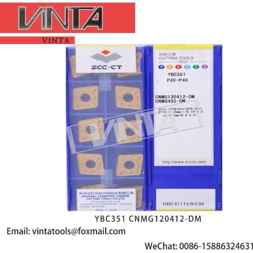 Free shipping high quality 10pcs/lots YBM251 YBC252 YBC152 YBC251 YBC351 CNMG120412-DM cnc carbide turning inserts