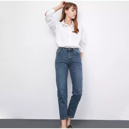 Xiaomi CottonSmith Stretch High Waist Button Slim Comfortable Denim Trousers Ladies Jeans Woman Push Up Leggings Pants