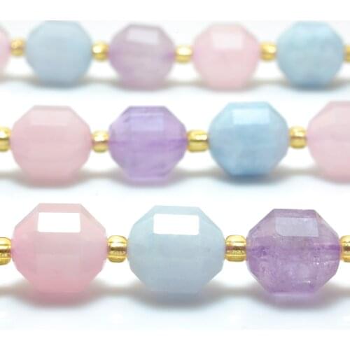 Natural Rainbow Quartz Crystal Mixed Faceted Double Terminated Point Loose Beads Wholesale Gemstone Jewely Making Semi Precious