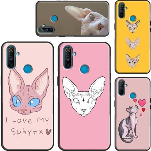 Sphynx Cat Case For Realme 8 Pro C15 C11 C3 GT Neo 7i Q3 6 7 Pro Funda For OnePlus 9 Pro 8 Nord 7T 8T