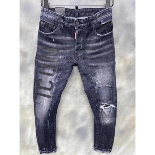 Black pants classic,Authentic,DSQUARED2,Retro,Italian brand ,Women/Men Jeans,locomotive,Jogging jeans,DSQT115-1