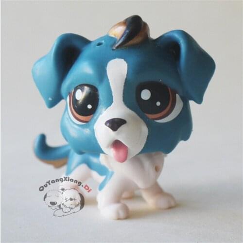 CWG069 Pet Shop Animal Blue and white gold angle dog doll action Figure cute puppy