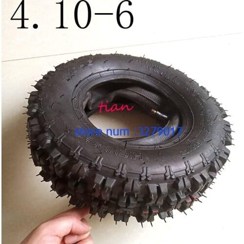 Hot Sale Good Quality 4.10-6 Tyre and Rim Fit All Models ATV Go Kart MIni Quad 47cc 49cc Snowplow Tires Snowmobile Tires
