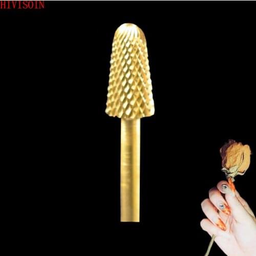 HIVISOIN-15pcs- Carbide Nail Drill Bit -Safety Bit -(60090020)-Gold