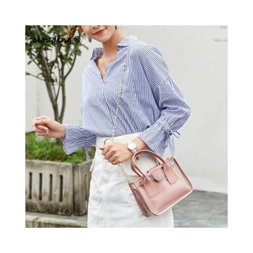 Mini Women Small Square Bags Ladies Shoulder Bag PU Solid Color Buckle Messenger Bag Small Square Bag Casual Handbags with Chain
