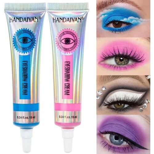 Waterproof Long Lasting Matte Blue White Eye Shadow Cream Festival Makeup Liquid Pigment Eyes Tattoo Matte Eyeshadow Cosmetics
