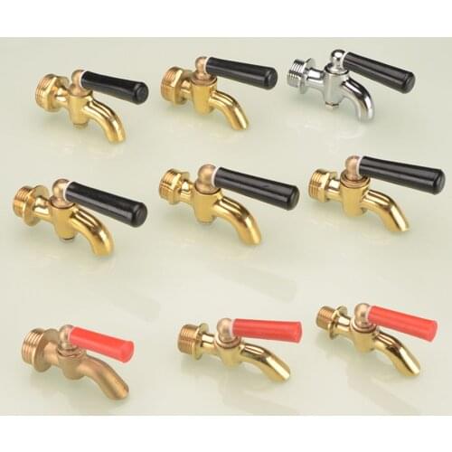 Copper 1/4" 3/8" 1/2" 3/4" High Temperature Resistant Water Nozzle Is Suitable For Non Pressure Equipment Such As Boiling Bucket