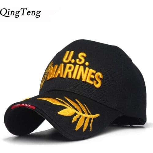 MenS US MARINES Cap Corps Embroidered Ball Cap USA Navy Tactical Hats Snapback Cap Hat Adjustable Navy Seal Gorras