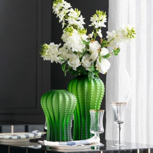 Nordic Green Glass Cactus Vase Decoration Home Decoration Floral Decoration Gifts