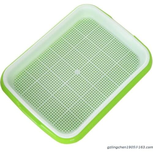 P8DE Seed Sprouter Tray 2 Layer Soilless Bean Hydroponic Nursery Plate Sprouting Pot Planter Garden Planting Germination Tool