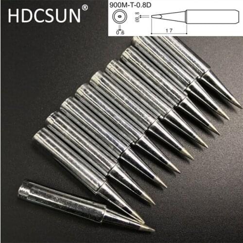 HDCSUN 900M-T-0.8D/2.4D Soldering iron tip for Saike aoyue yihua cxg 936D 936 852d+ 909D 900M-T-3.2D solder iron repairing