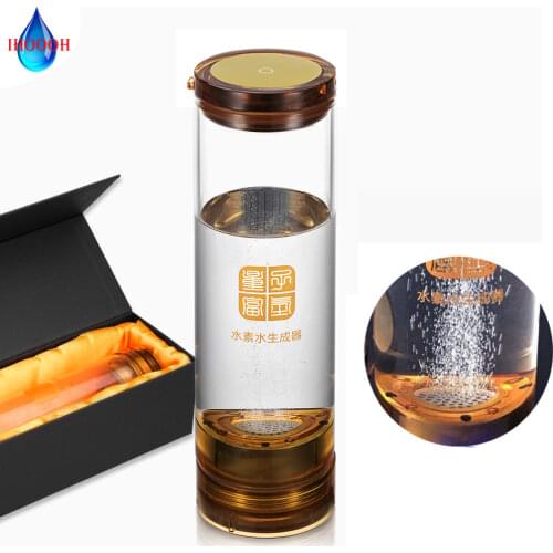 Drinking Hydrogen Water Generator Bottle PEM DuPont N117 Electrolysis Healthy Pure H2 Glass Cup Japan Craft Anti-Aging Product