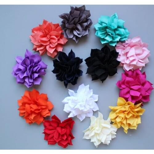 Try order 120pcs/lot 3.15'' Fabric Sharp corners Flowers FLAT BACK DIY Accessories for Headband Garmnent Free Shipping