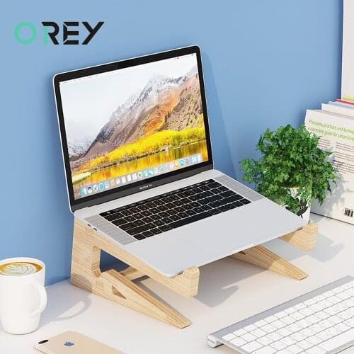 Portable Wood Laptop Stand Foldable Support Vertical Base Notebook Stand For Macbook PC Computer Cooling Pad Riser Laptop Holder