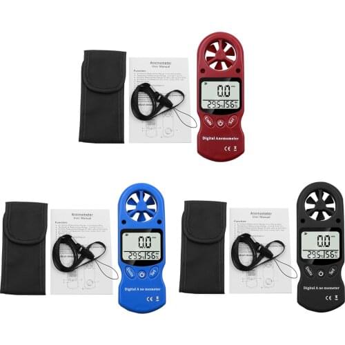 Handheld LCD Display Digital Anemometer Wind Speed Meter Hygrometer Thermometer