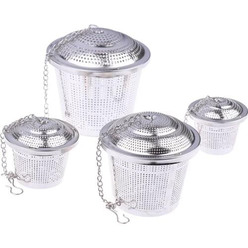 Wire Basket Colander Stainless Steel Hop Spider Tea Strainer Infuser Tea Locking Ball Tea Spice Mesh Herbal Ball Cooking Tools