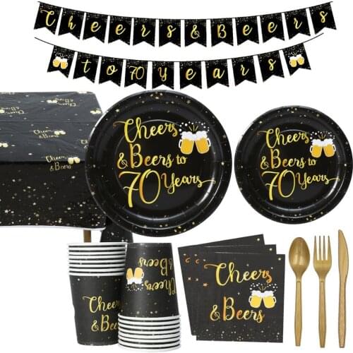 Cheer 70 Year Old Balloons Birthday 70 Year 70th Birthday Women Men 70 Birthday Cheers &Beers 70 Year Birthday Decorations