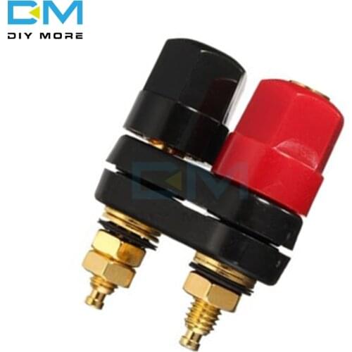 Connecter Banana Plug Gold Plate Red Black Connector Terminal Banana Plugs Binding Post in Wire Connectors 4MM