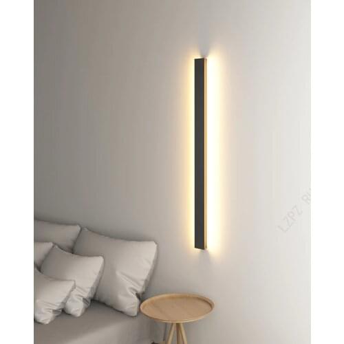 Modern Long Strip Wall Lamps Nordic Led Wall Light Fixture Living Room Bedroom Bedside Wandlamp Stairs LED Wall Sconce Luminaire