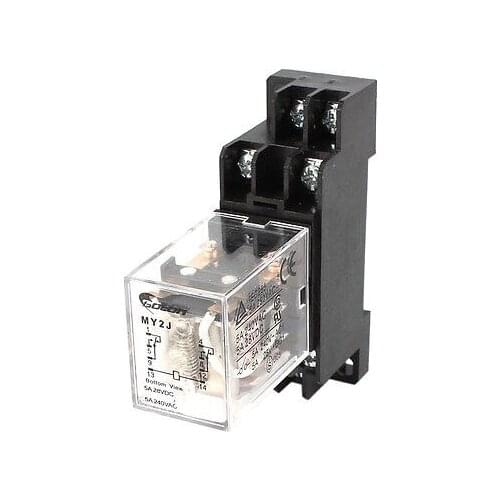 MY2J-AC110V Coil General Purpose Power Relay 8Pin 5A AC240V DC28V w Socket
