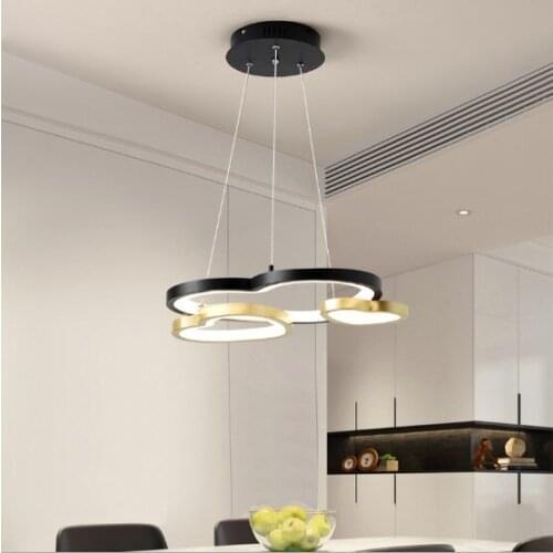 LED Restaurant chandeliers modern minimalist creative personality atmospheric heart-shaped hall Nordic dining room lights