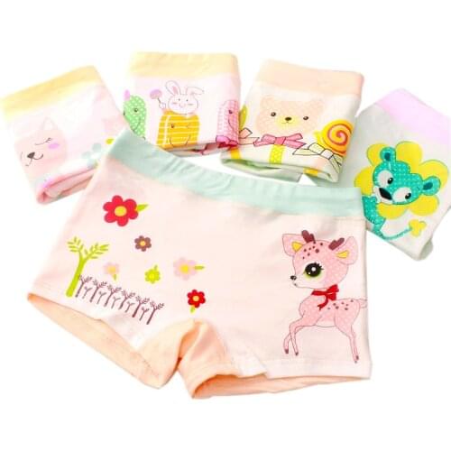 6 Pcs/Lot New Girls Boxer Breathable Cotton Material Kids Girls Underwear for Baby Panties 3 5 7 9 Childrens Clothing