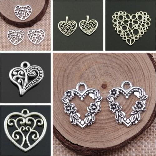 Malzahar Hearts Charms diy jewelry bracelet charms for jewelry making kit accessories