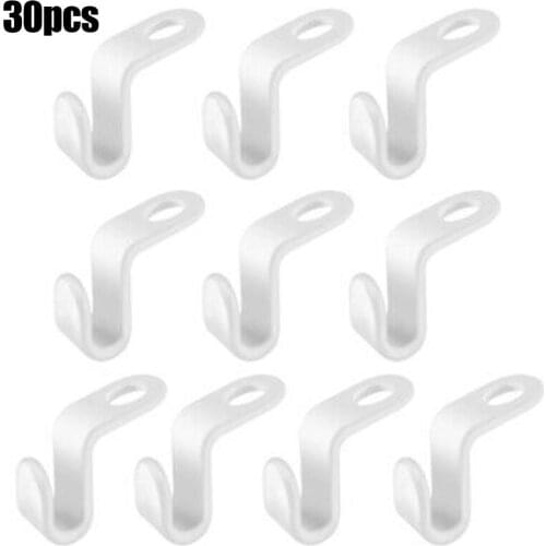 30pcs Clothes Hanger Plastic Connector Hooks Clothes Hangers Space Saving Made Of High Quality Material