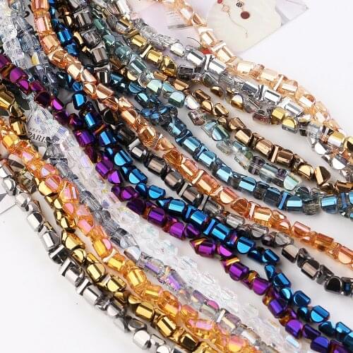 4/6/8mm Crystal Glass Flat Beads China Jewelry Beading Crafts Material DIY Making Necklace Accessories Needlework Wholesale