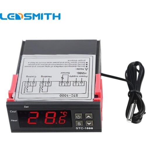 STC-1000 STC 1000 Digital Thermostat Temperature Controller Thermoregulator for Incubator Two Relay 10A Heating Cooling Switch