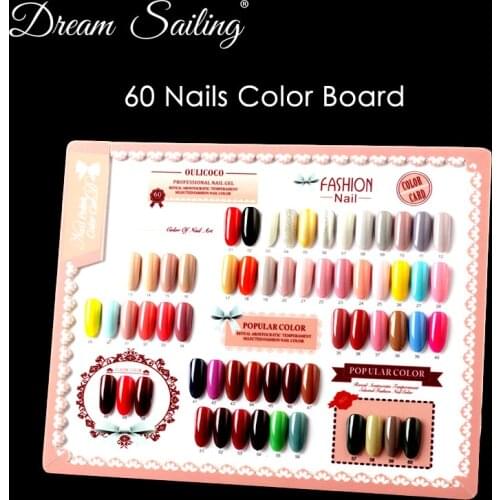 False Nail Color Book Color Display Nail Art Gel Polish Color Card Nail Color Chart Palette Varnish Practice Board Manicure Tool