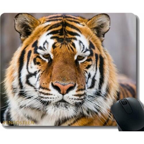 Colors Gaming Mouse Pad Custom Design Mat,Tiger Muzzle Predator 122837 Mouse Pad With Stitched Edge