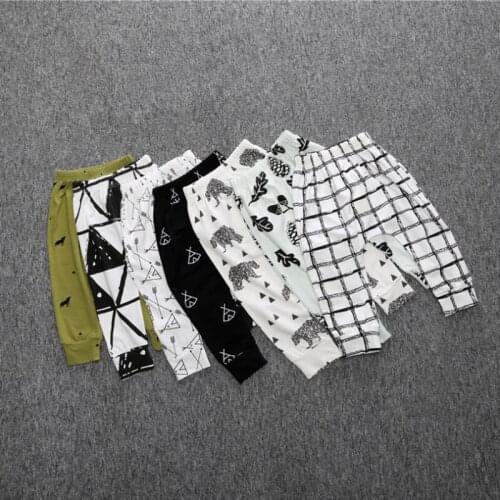 Spring Autumn Baby Pants Long Trousers Baby Girls Boys Leggings Newborn Cotton Clothes Baby Clothing Infant Kids PP Harem Pants