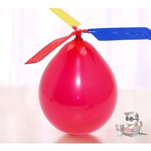 Children Funny Balloon Helicopter Launcher Toy Set Balloon Powered Racers Toys H55A