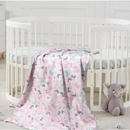 Cartoon Baby Cover Blanket Spring Summer Cotton Children Comfort Pea Cover Blanket Hold Blanket Cart Cover Blanket