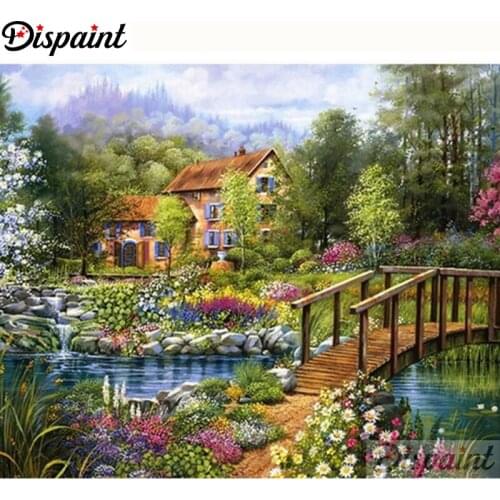 Dispaint Art 5D Diy Diamond Painting "beautiful scenery" Diamond Pictures Cross Stitch 3D Rhinestone Embroidery Decor A27513