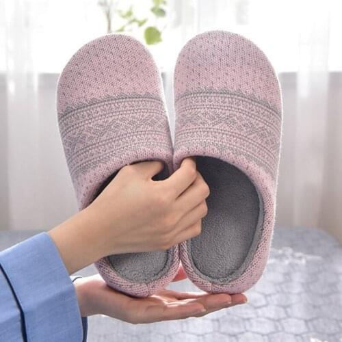 2021 New House Women Furry Slippers Autumn Winter Warm Bedroom Couples Plush Shoes Soft TPR Soles Indoor Ladies Slippers