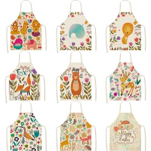 Cartoon animal pattern Apron for hairdresser Woman kitchen apron aprons for women Men kitchen apron customizable apron alpaca
