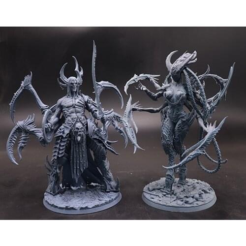 Resin Figure 188cm ancient fantasy warrior stand include 2 Model Unassambled Unpainted Figure Building Kit