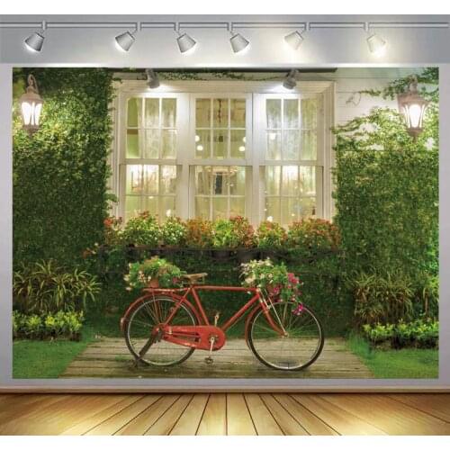 Green Plants Wall Window Photography Backgrounds Sweet 15 16 Girls Birthday Portrait Art Photo Backdrops For Studio Photocall