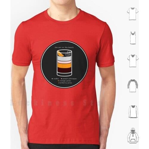 Sex On The Beach T Shirt DIY Cotton Big Size S-6xl Cocktail Booze Beverage Drink Beverage Food And Drink Bar Restaurant