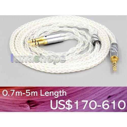 LN007042 Pure Silver Gold Palladium Alloy Headphone Cable For TAGO T3-01 T3-02 studio Klipsch HP-3 Heritage 3.5mm Pin headphone