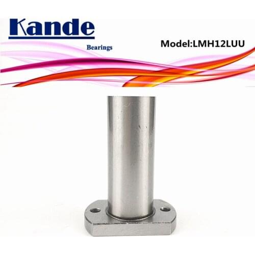 Kande Bearings LMH12LUU LMH12L 2pcs/lot LMH12LUU Extended Oval Flange Linear Ball Bearing dr:12mm LMH12L UU