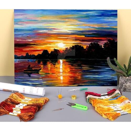 Life Memories Printed 11CT Cross Stitch DIY Embroidery Patterns DMC Threads Handicraft Craft Sewing Needlework Gift Jewelry