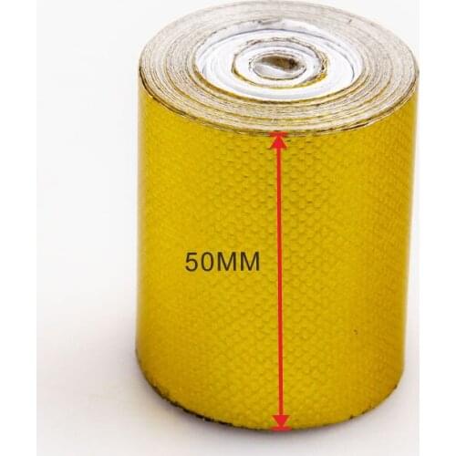 Golden aluminum foil tape, heat insulation aluminum foil fiber cloth, suitable for exhaust pipe range hood industry